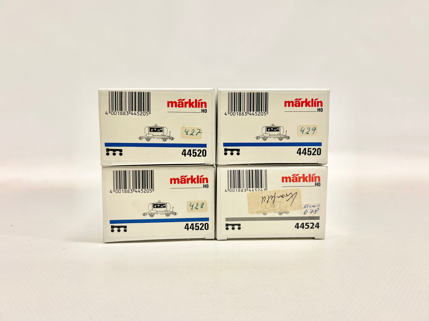 Märklin 44520 44524 4x Glaskesselwagen Güterwagen Konvolut AC H0