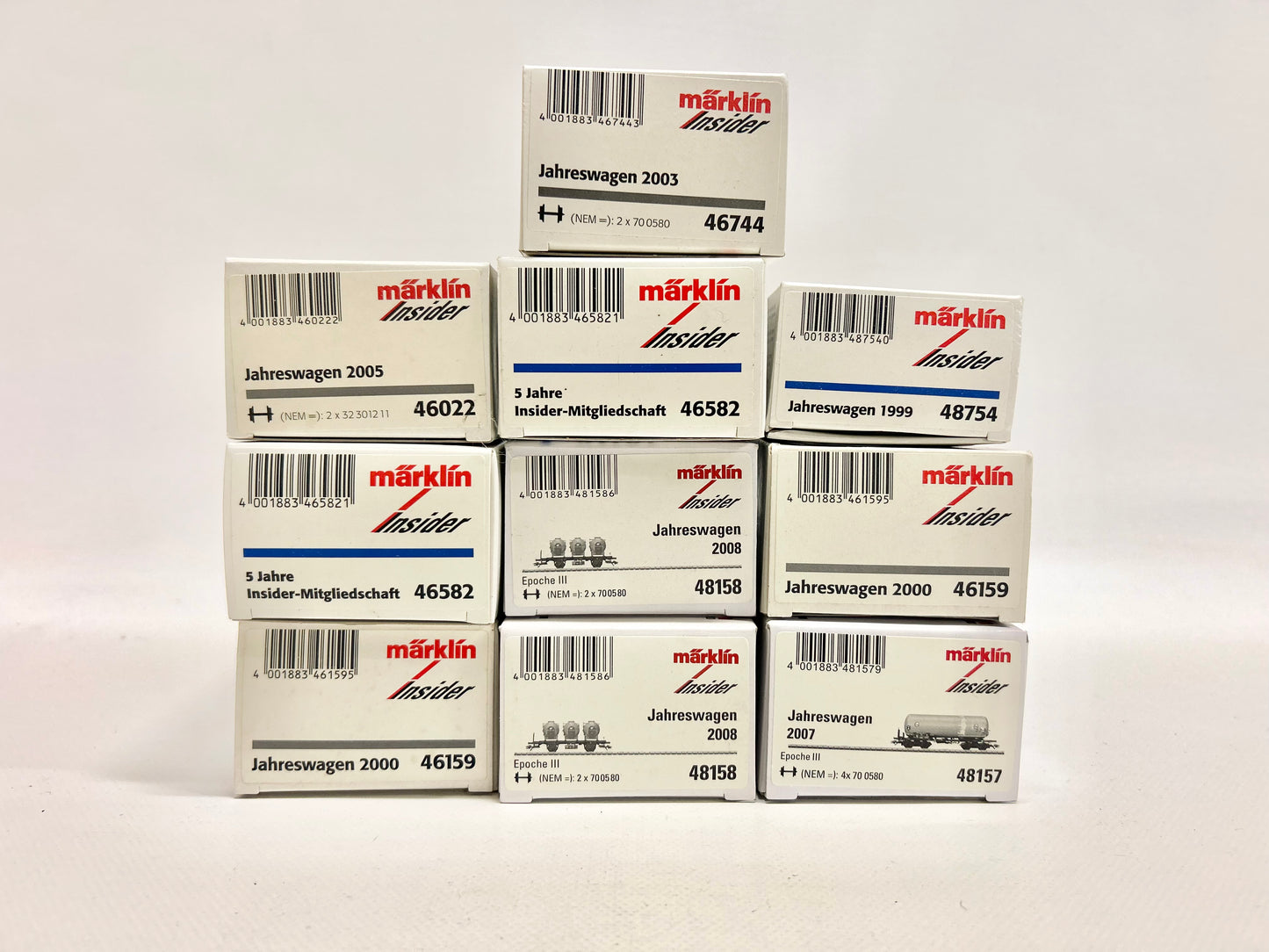 Märklin 10x Insider-Wagen Güterwagen-Konvolut AC H0