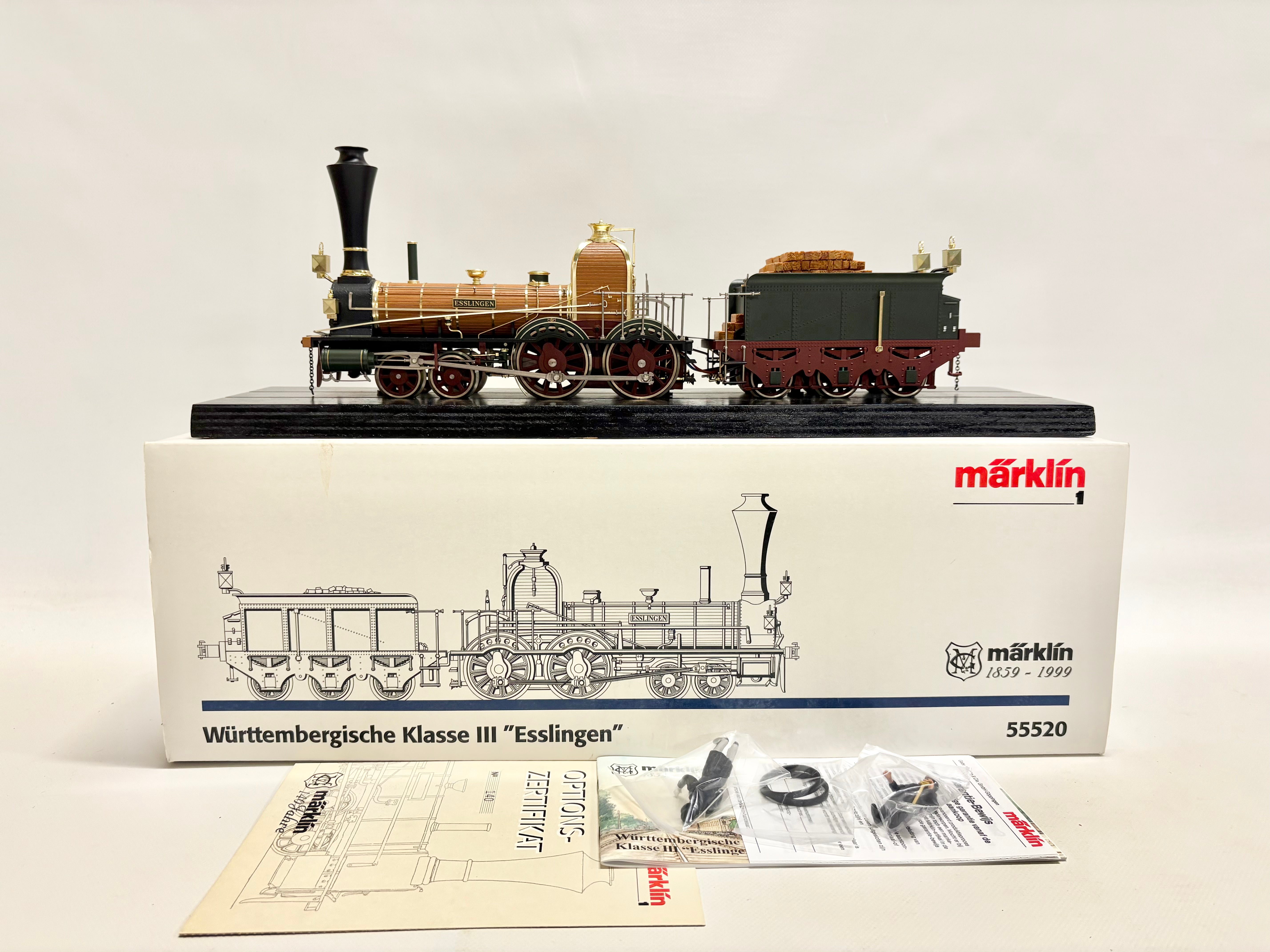 Märklin 1 - 55520 - Steam locomotive with tender (1) - Württembergische Märklin 1 - 55520 - Steam locomotive with tender (1) - Württembergische