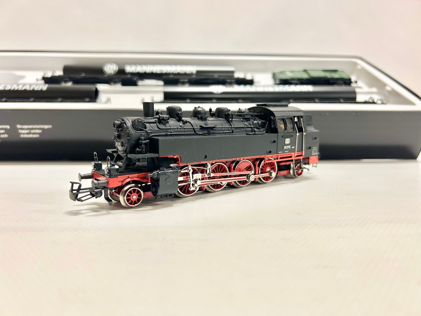 Märklin 2854 Zugpackung Mannesmann-Röhrenzug mit Dampflok Br 86 DB AC H0