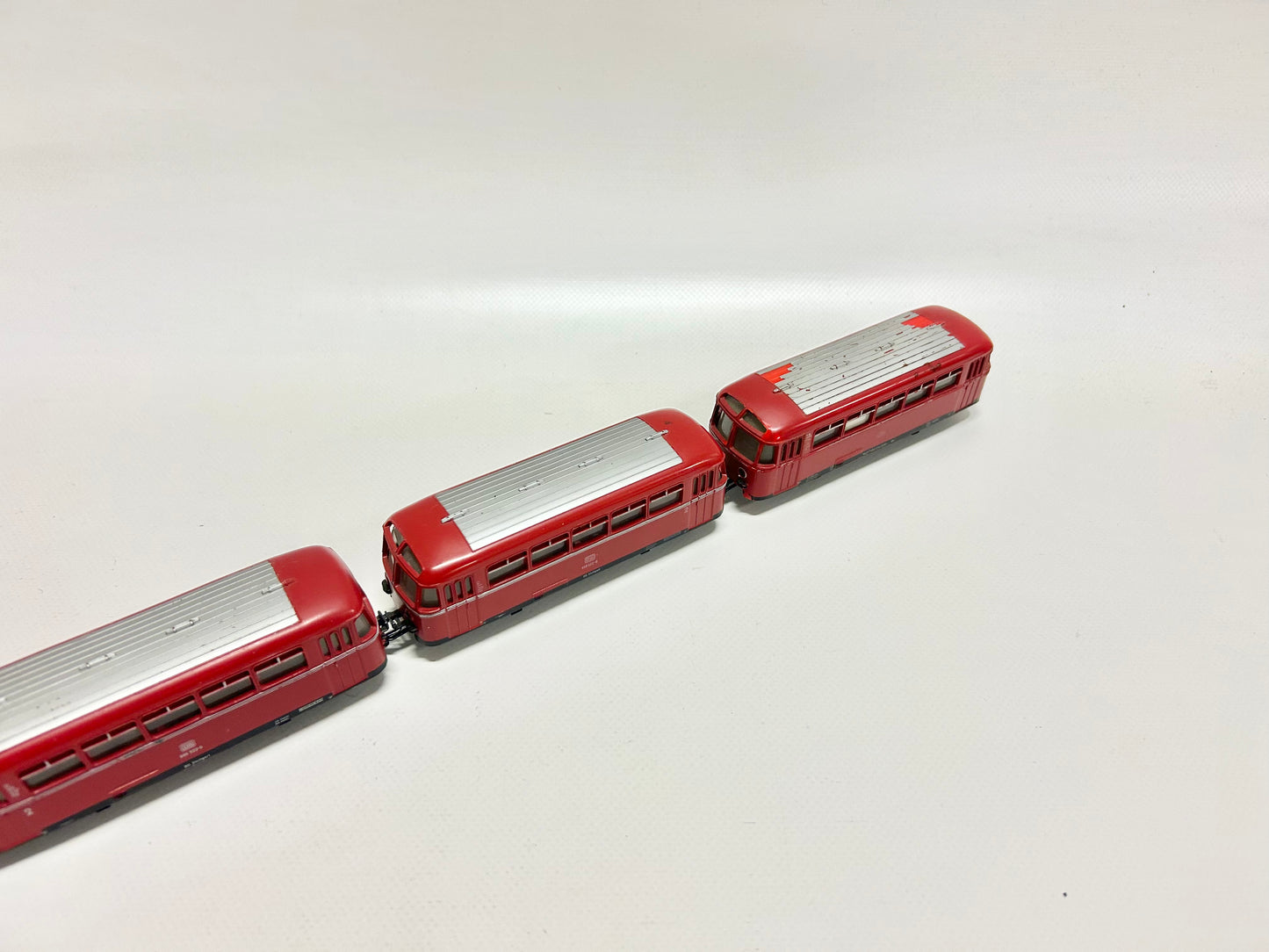 Märklin 3016 mit 3x 4018 Schienenbus mit Beiwagen H0
