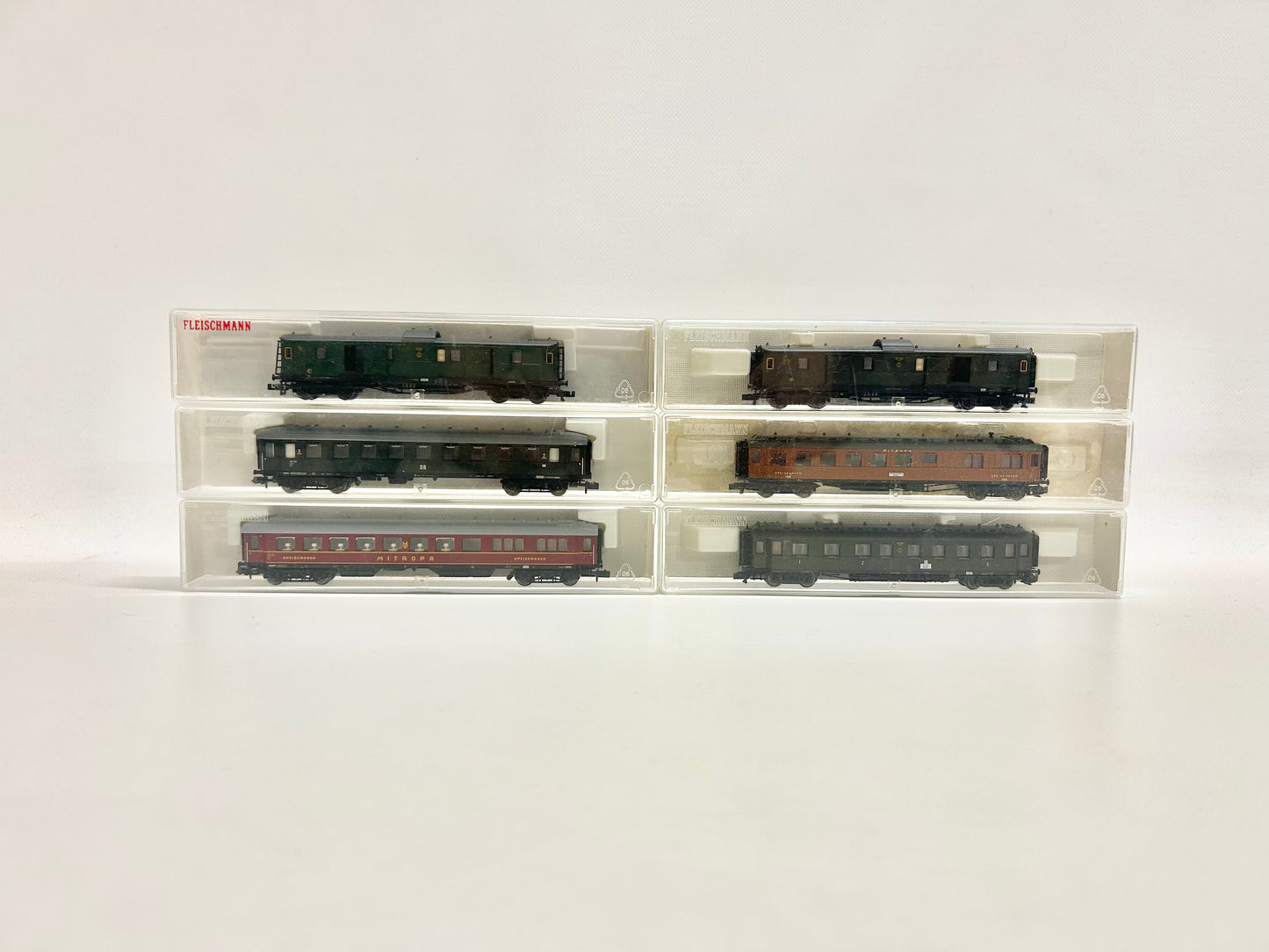 Fleischmann 8080K 8081K 8082K 8743K 8742K 8084K 6x Personenwagen Reisezugwagen Spur N
