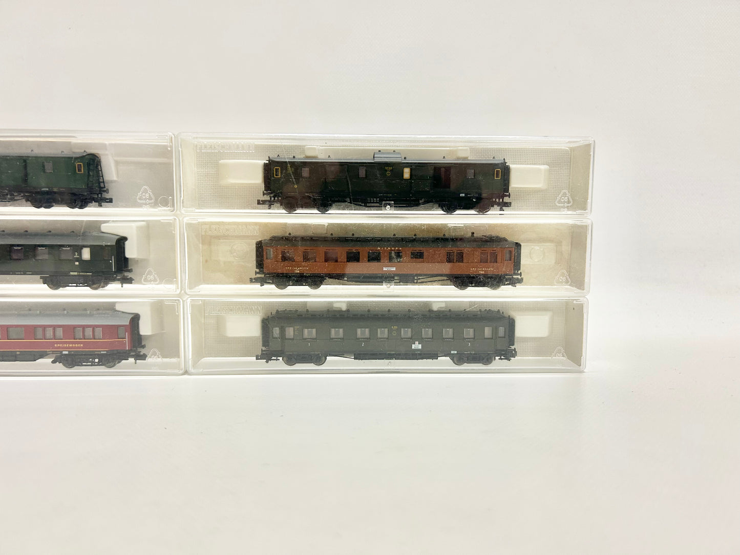 Fleischmann 8080K 8081K 8082K 8743K 8742K 8084K 6x Personenwagen Reisezugwagen Spur N