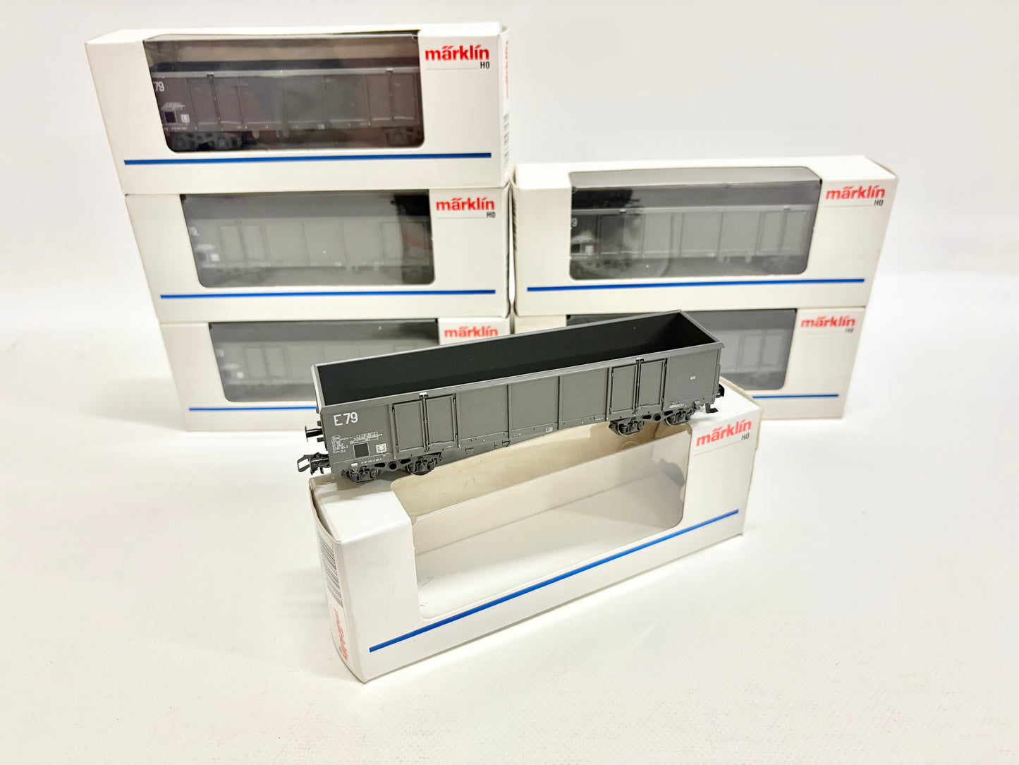 Märklin 6x 4717 Offene Güterwagen SNCF AC H0