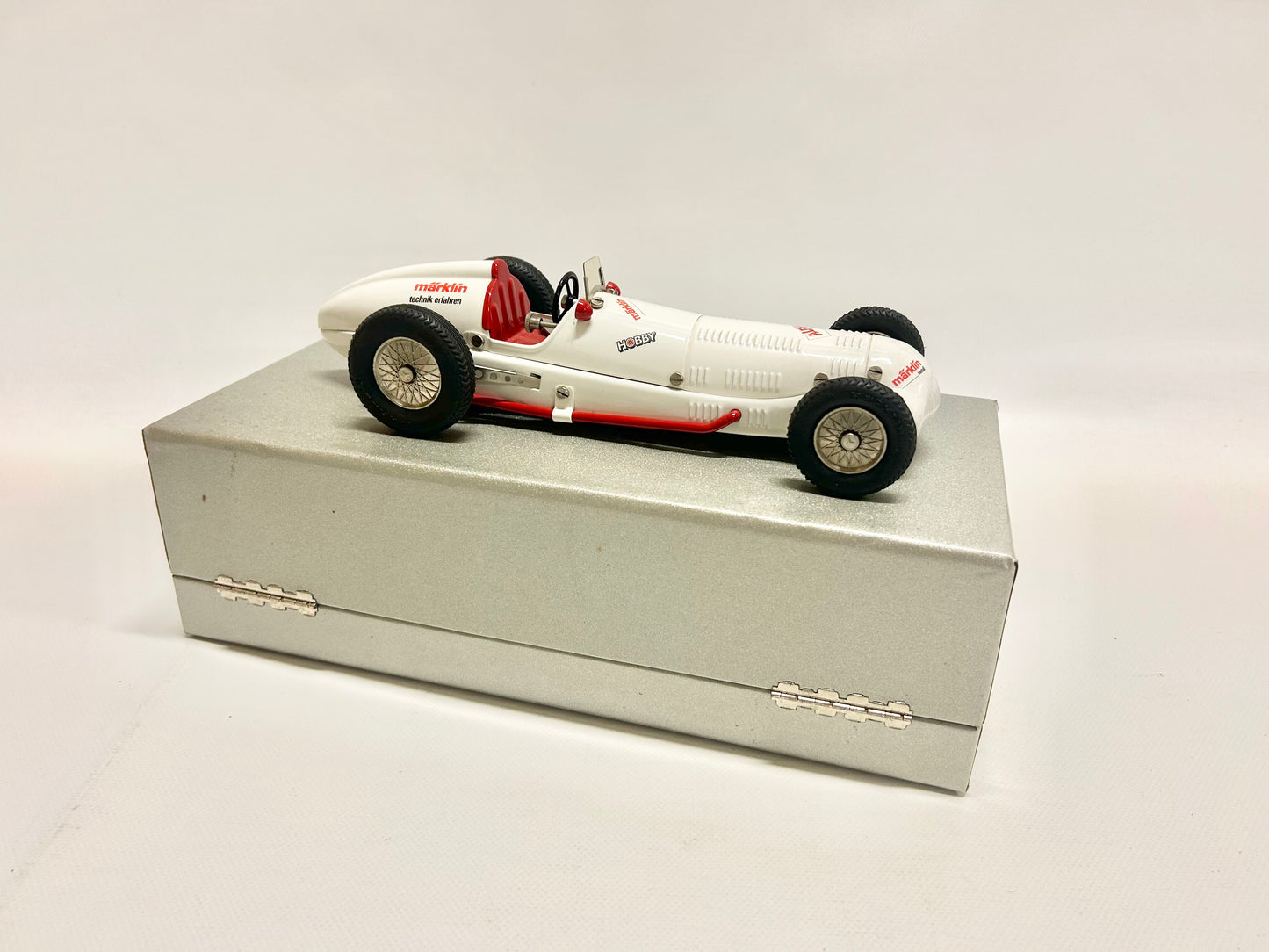 Märklin 1097 Silberpfeil Mercedes-Benz Rennwagen Alfa Weiß Uhrwerkantrieb