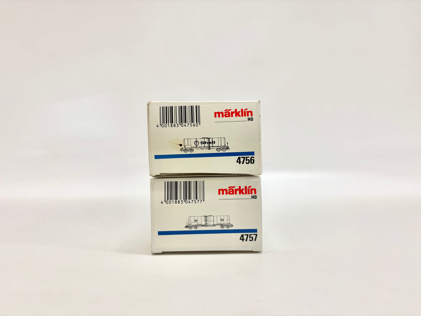 Märklin 4756 4757 Kesselwagen Shell Eva Güterwagen DB AC H0