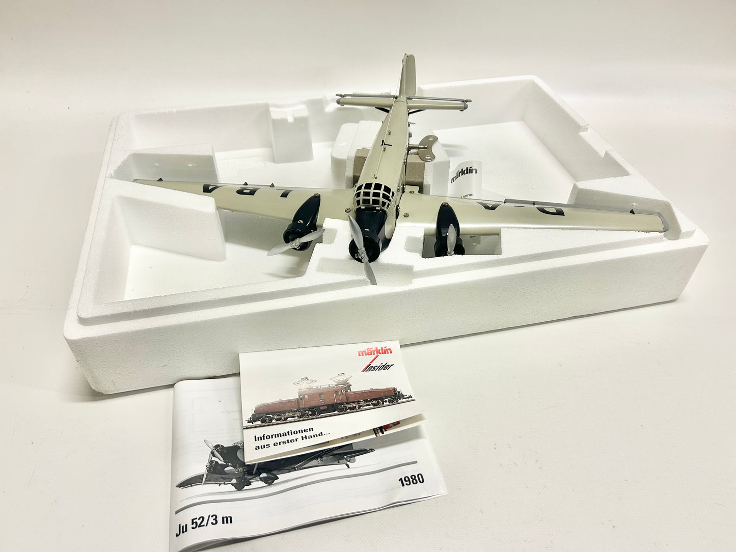 Märklin 1980 Junkers Ju 52 Blechspielzeug Flugzeug mit Uhrwerk