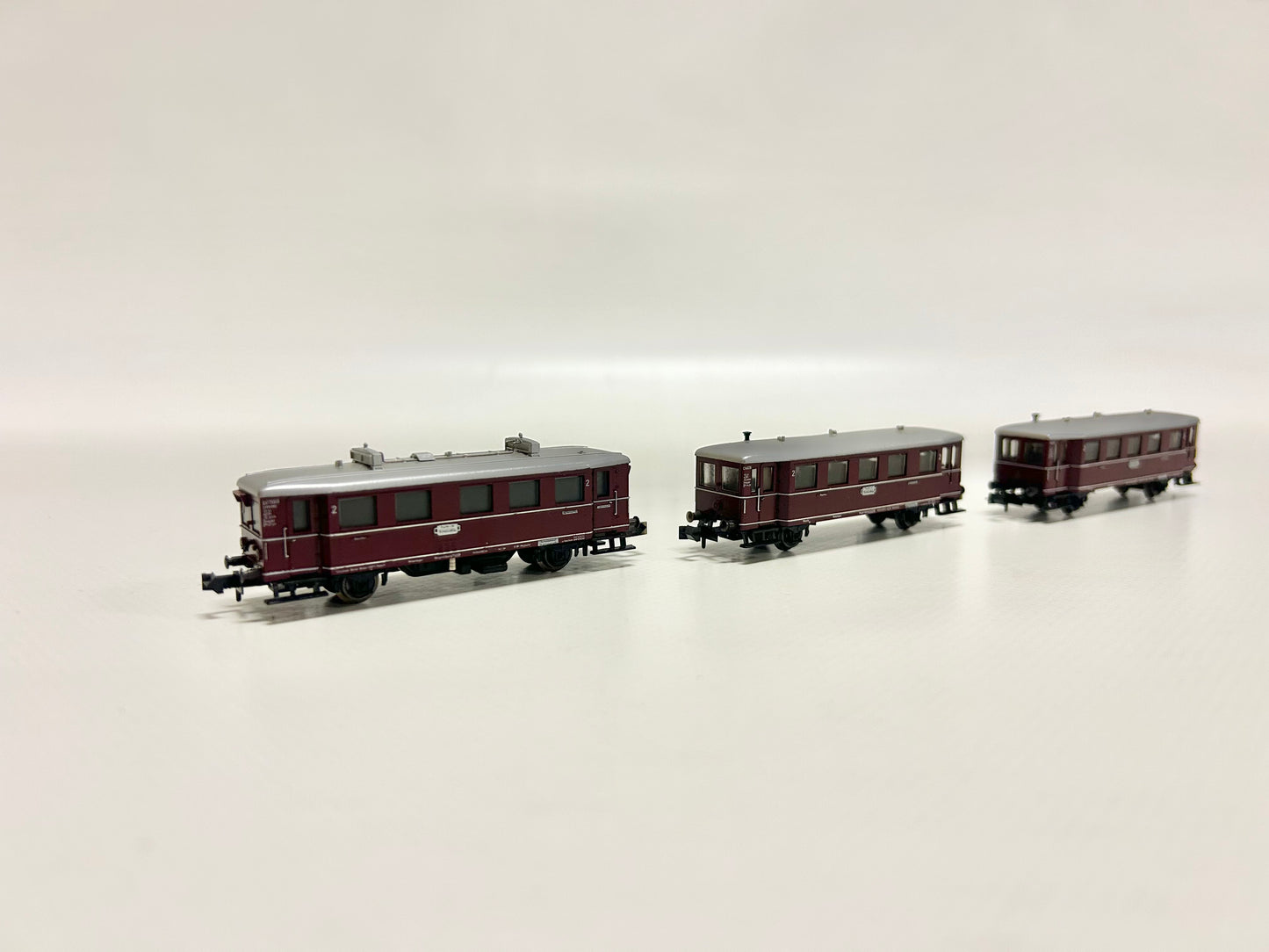 Minitrix 2090 & 2092 Dieseltriebwagen mit Beiwagen VT 75 DB Spur N