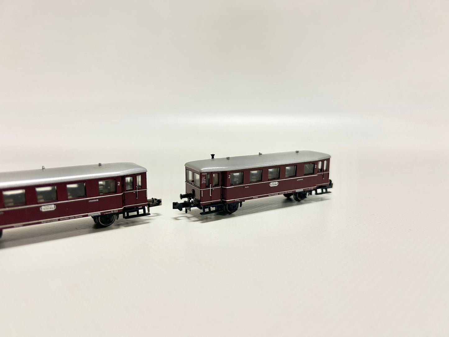 Minitrix 2090 & 2092 Dieseltriebwagen mit Beiwagen VT 75 DB Spur N
