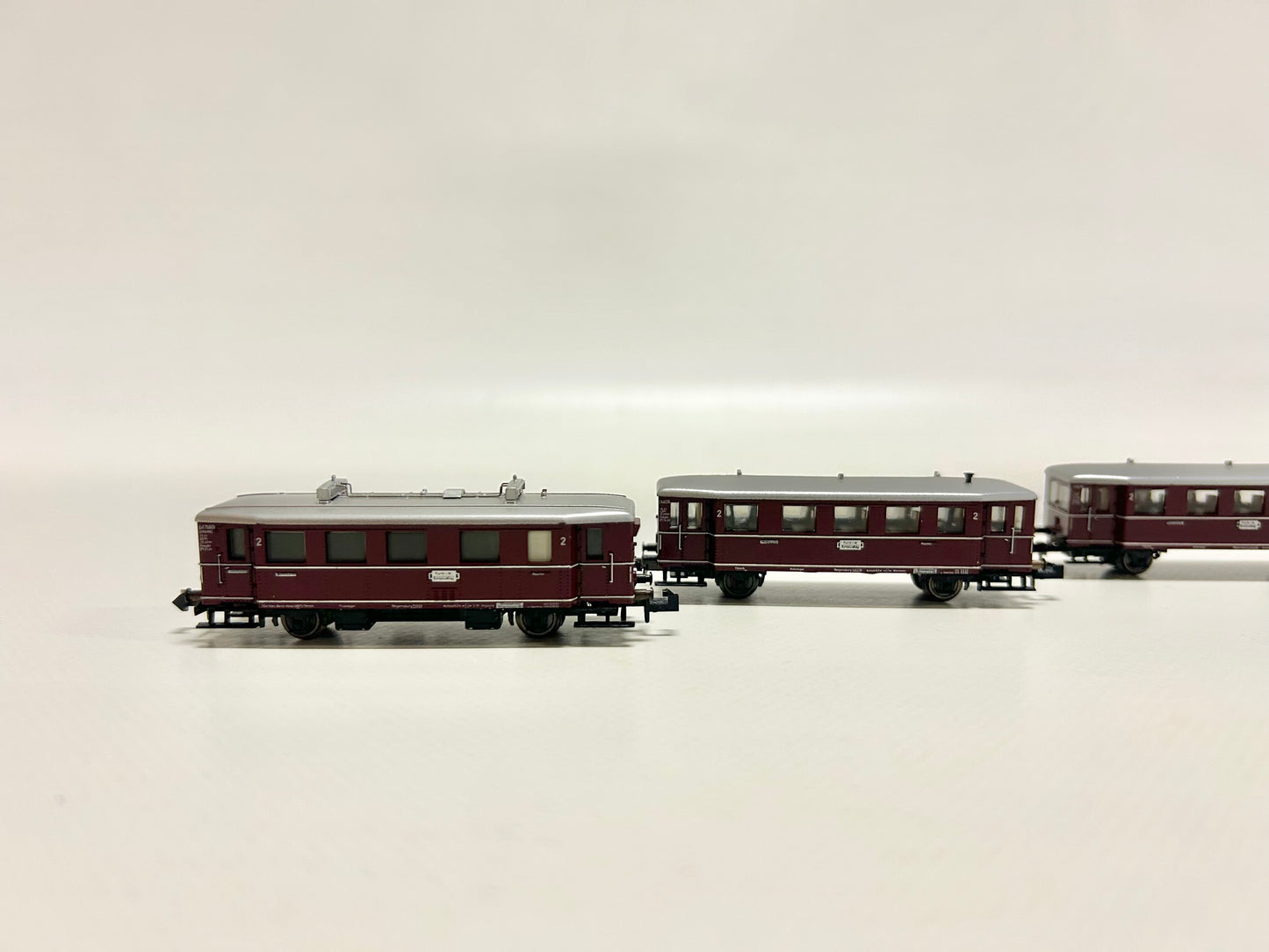 Minitrix 2090 & 2092 Dieseltriebwagen mit Beiwagen VT 75 DB Spur N