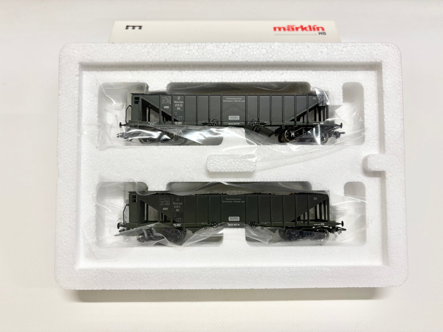 Märklin 46802 Wagen-Set Kohlentrichterwagen K.Bay.Sts.AC H0