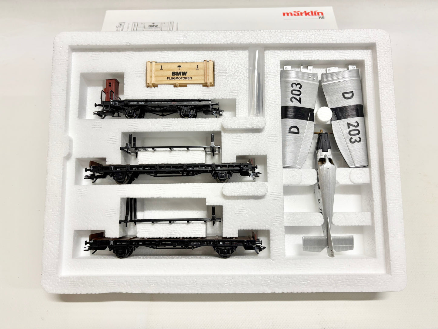 Märklin 45093 Wagen-Set Flugzeugtransport BMW AC H0