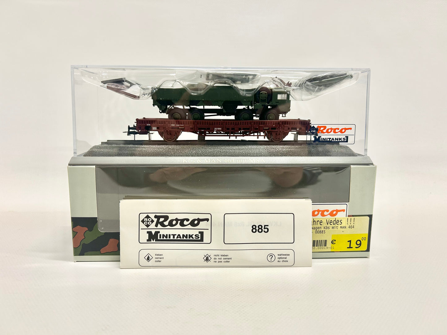 Roco Minitanks 841 845 883 885 826 Güterwagen beladen mit Militärfahrzeugen H0