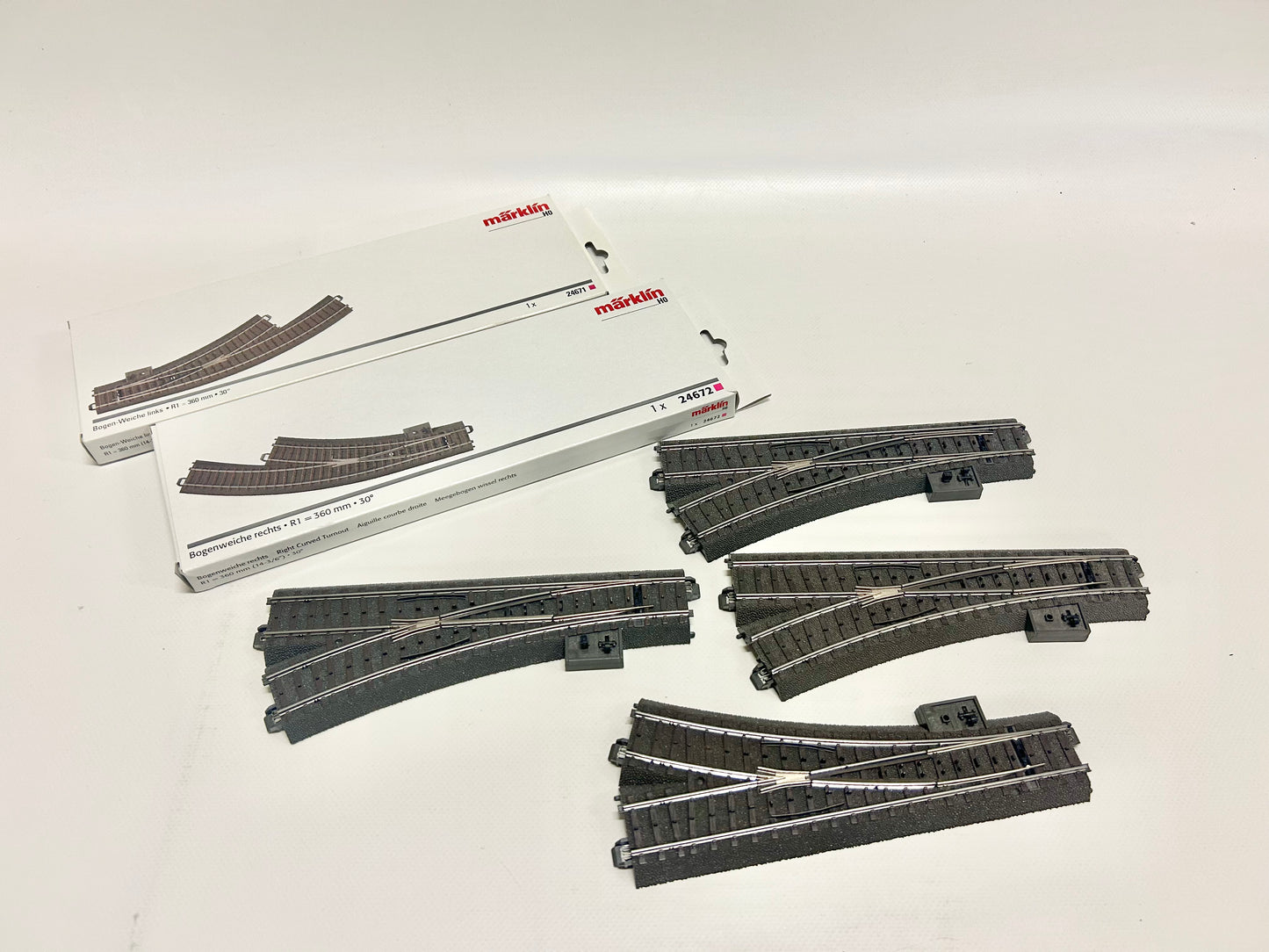 Märklin 24611 24612 24672 24671 C-Gleise Weichen Konvolut H0
