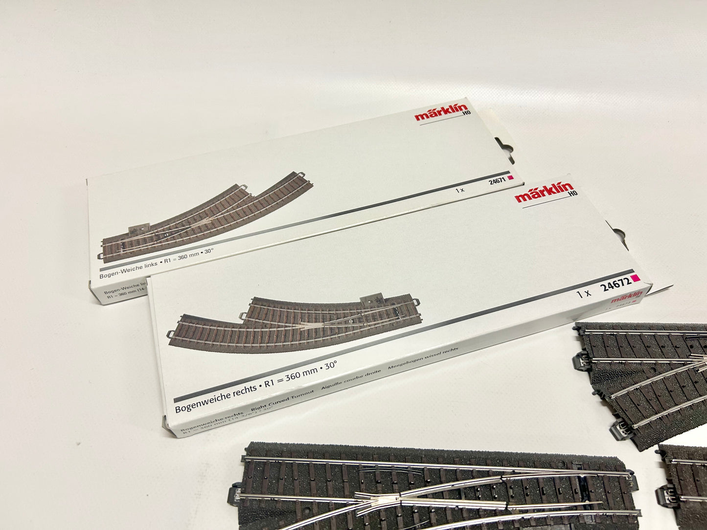 Märklin 24611 24612 24672 24671 C-Gleise Weichen Konvolut H0