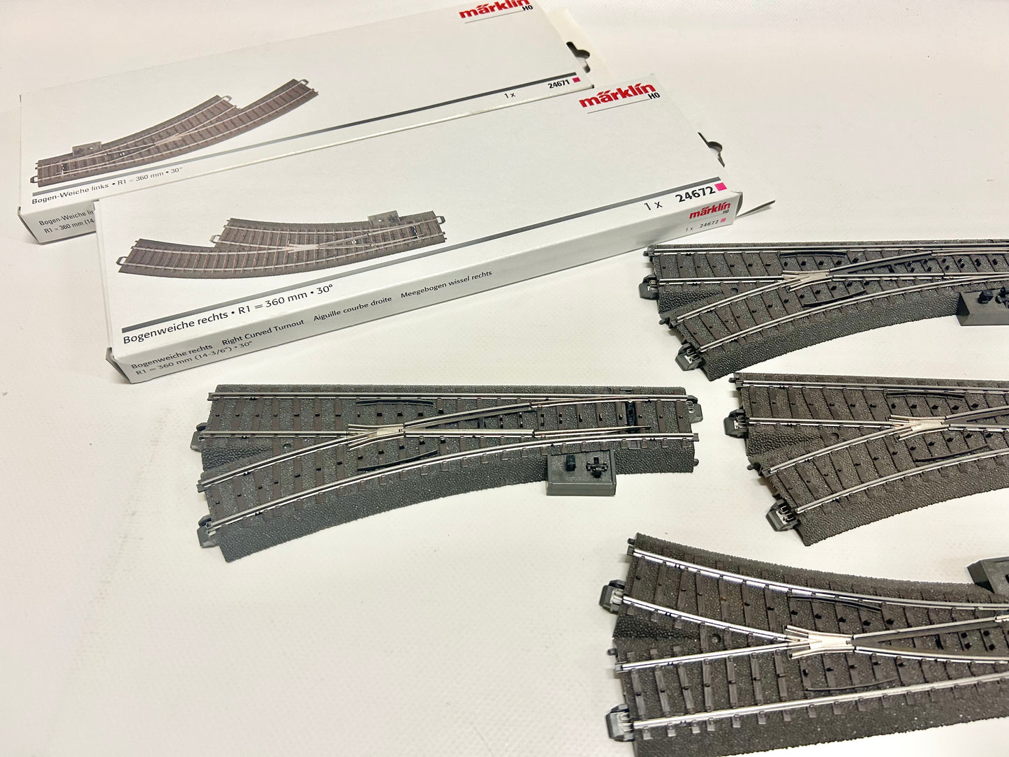 Märklin 24611 24612 24672 24671 C-Gleise Weichen Konvolut H0
