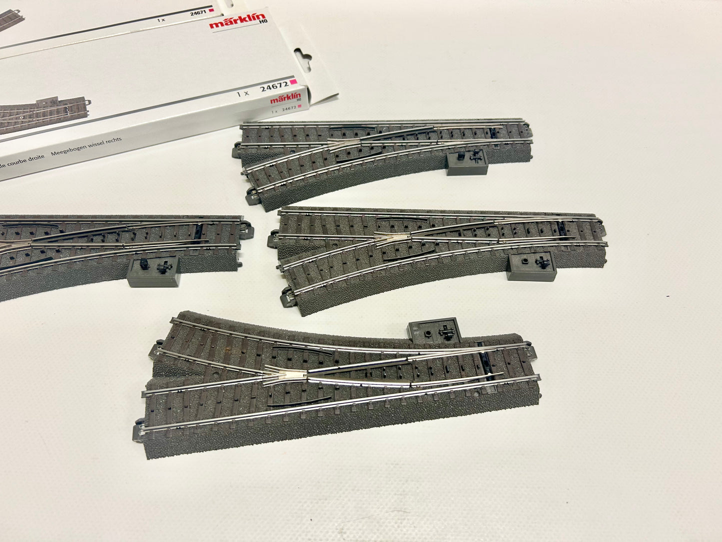Märklin 24611 24612 24672 24671 C-Gleise Weichen Konvolut H0