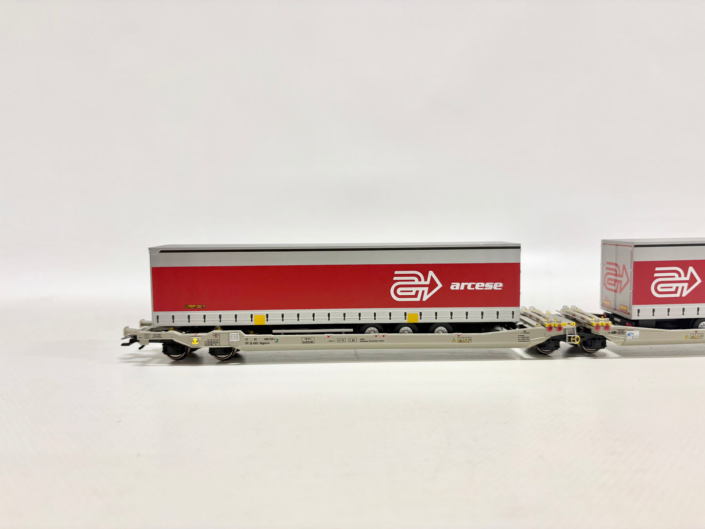 Rocky Rail RR90315 Taschenwagen mit LKW-Auflieger DB AC H0