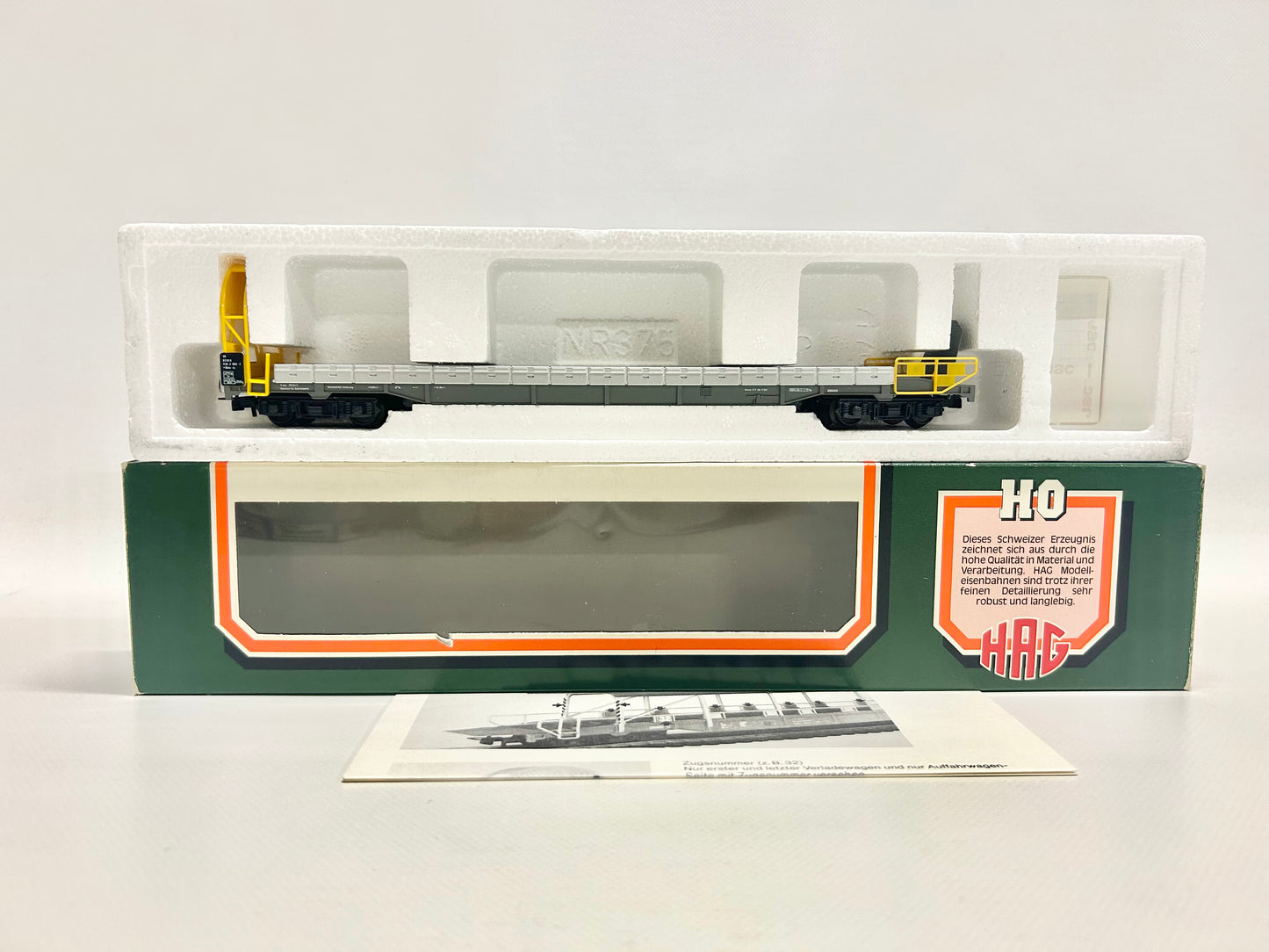 HAG Nr. 375 vierachsiger Auffahrwagen BLS AC H0