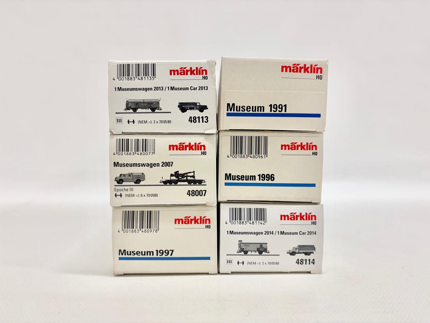 Märklin 6x Museumswagen Güterwagen Konvolut AC H0