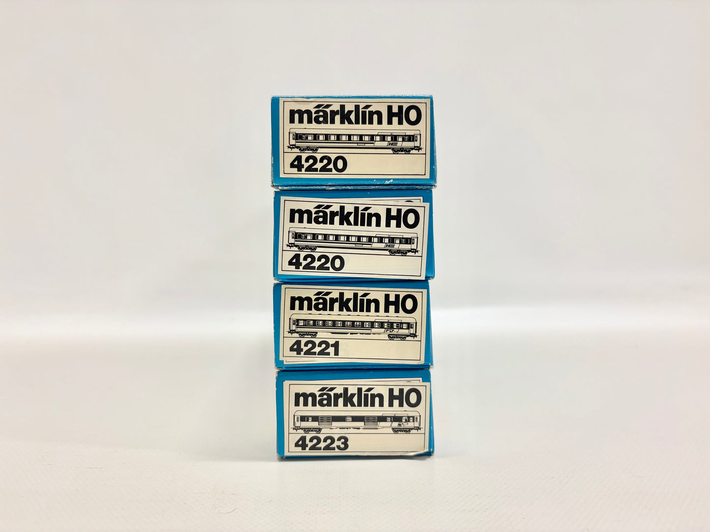 Märklin 4220 4221 4223 4x Personenwagen IC Schnellzugwagen DB AC H0