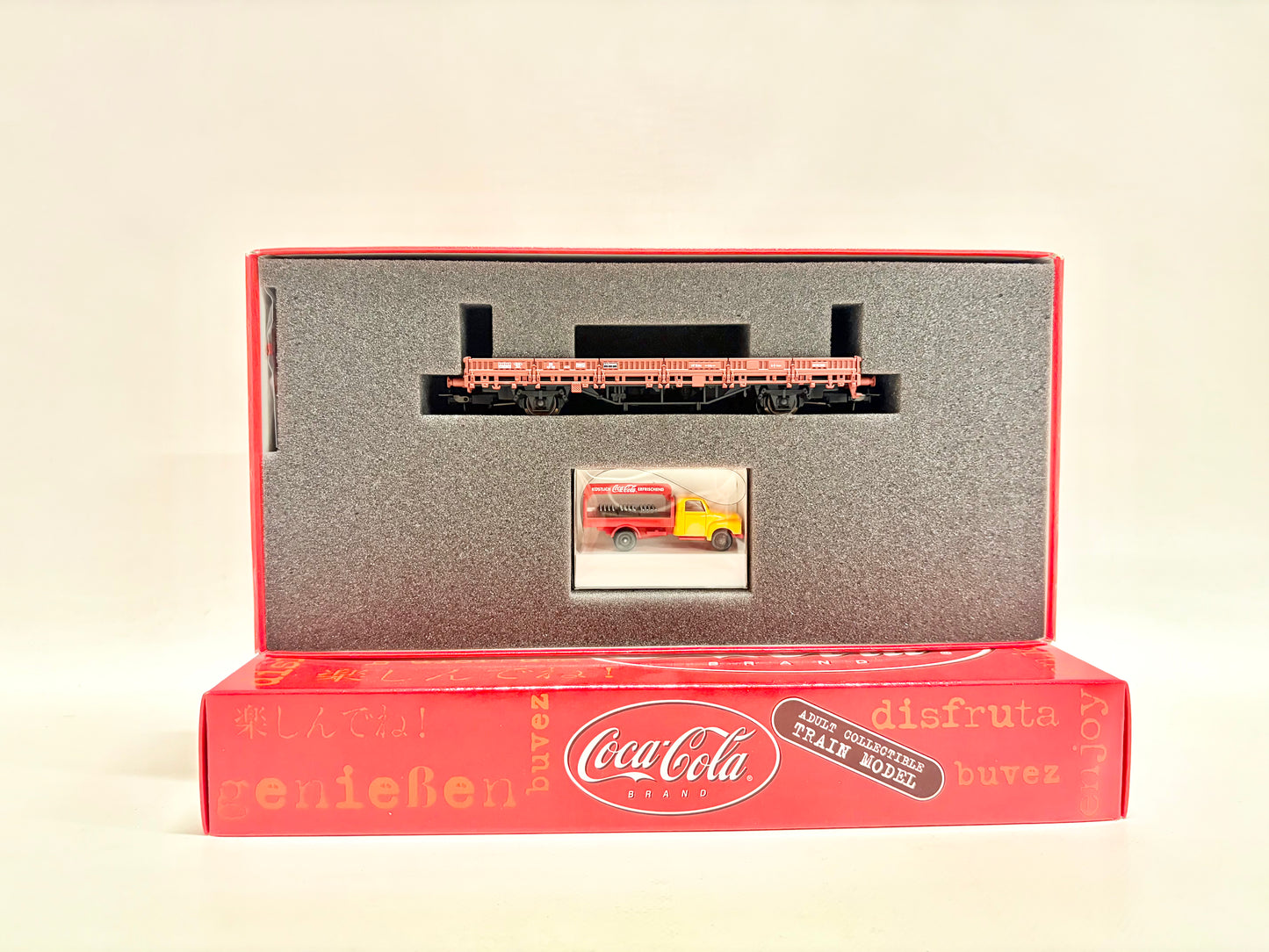 Lemke LC21002 Coca-Cola Set Flachwagen mit Pritschenwagen DB H0