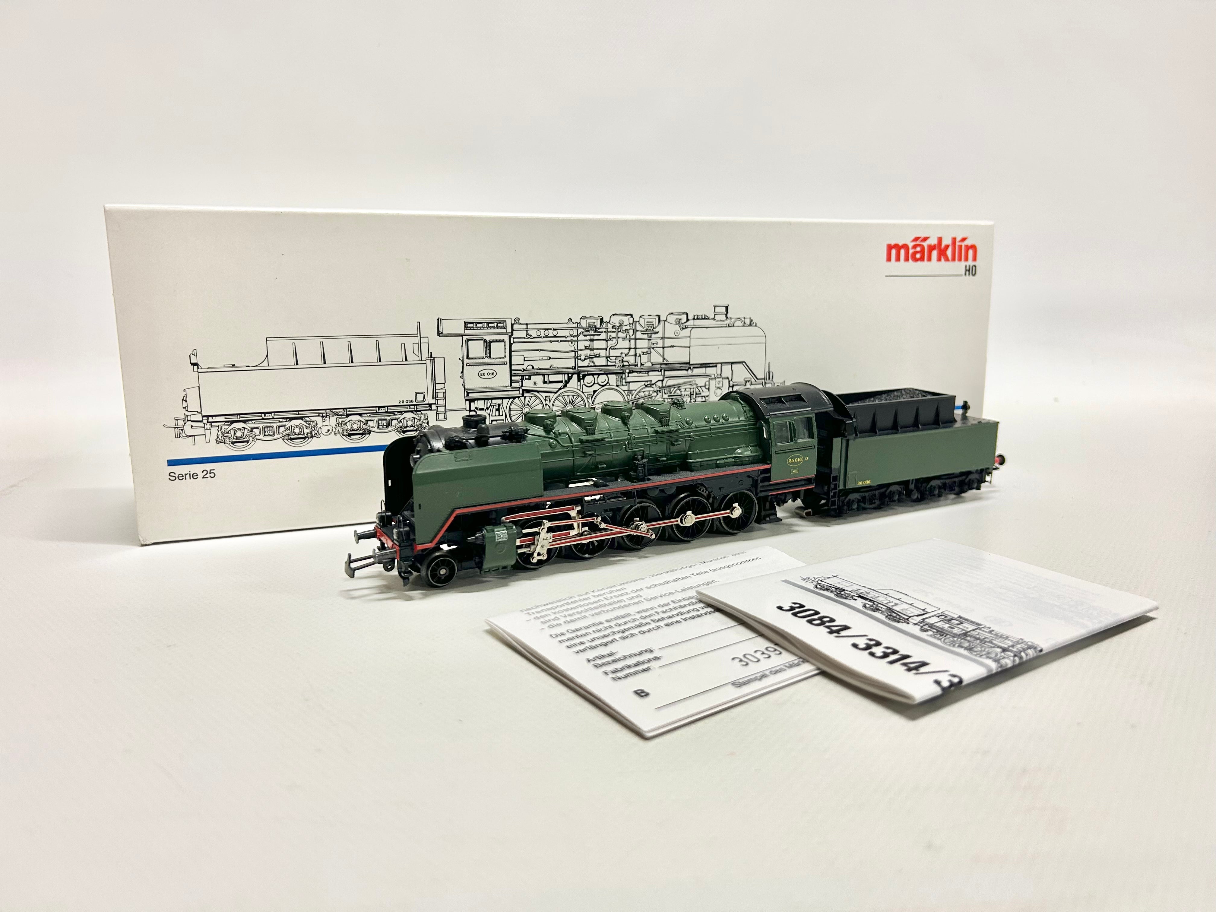 Märklin 3314 H0 Stoomlocomotief serie 25 van de NMBS Märklin 3314 H0 Stoomlocomotief serie 25 van de NMBS