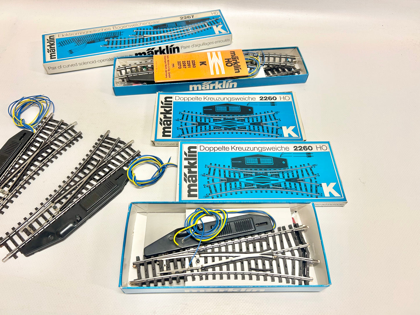 Märklin K-Gleis Weichen Konvolut 2267 2260 2262 AC H0