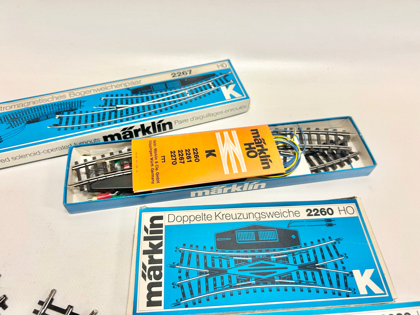 Märklin K-Gleis Weichen Konvolut 2267 2260 2262 AC H0