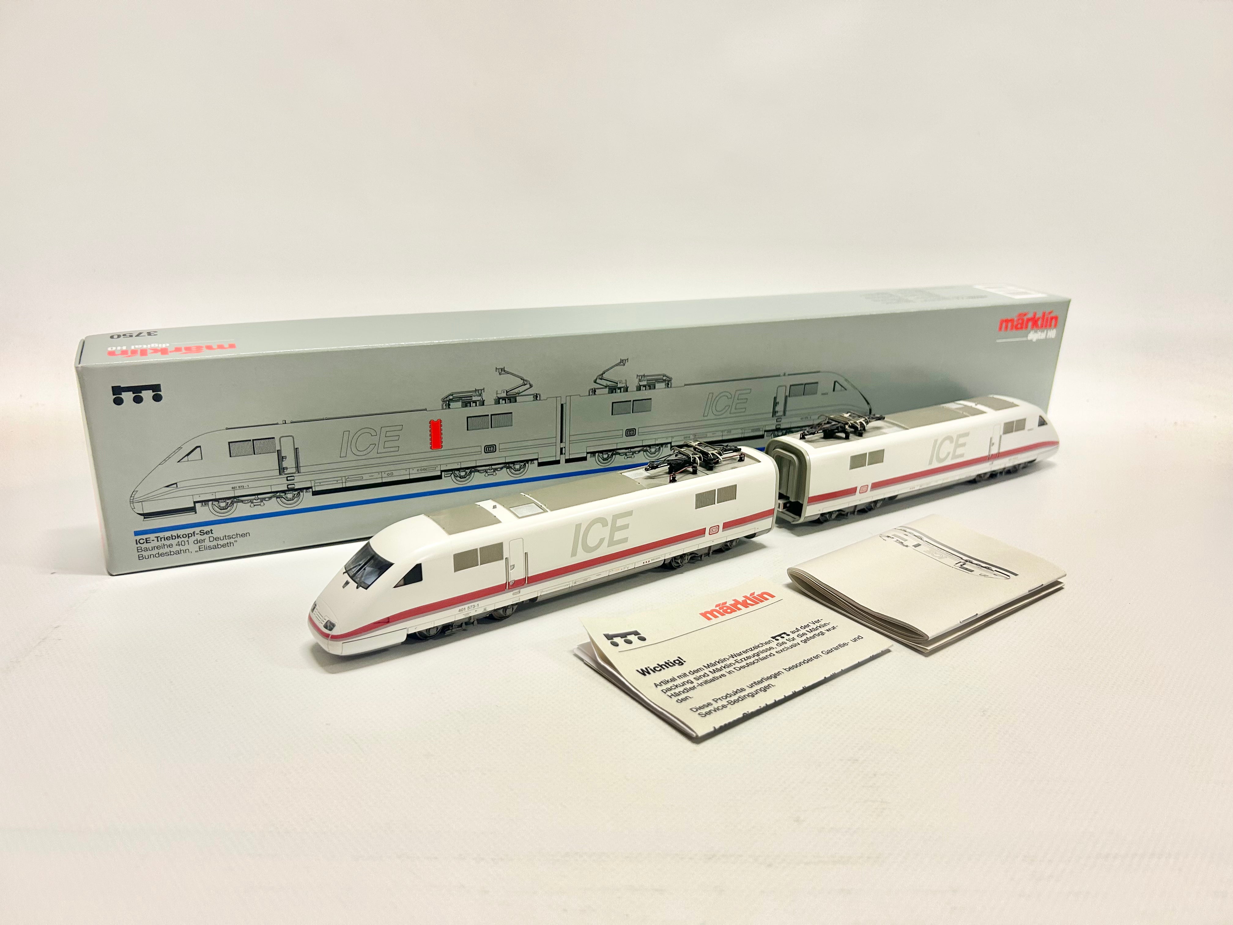Märklin 3750 BR 401 ICE 1 Triebkopfset der DB Digital H0 Märklin 3750 BR 401 ICE 1 Triebkopfset der DB Digital H0
