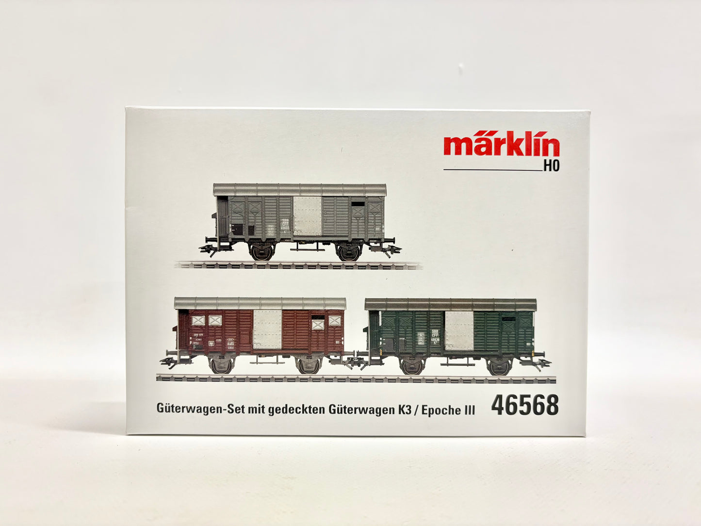 Märklin 46568 Wagen-Set mit gedeckten Güterwagen K3 SBB AC H0