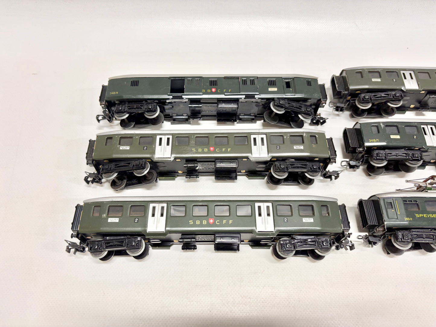 Märklin 348/1 6x Leichtstahl Schnellzugwagen 1950er Jahre SBB AC H0