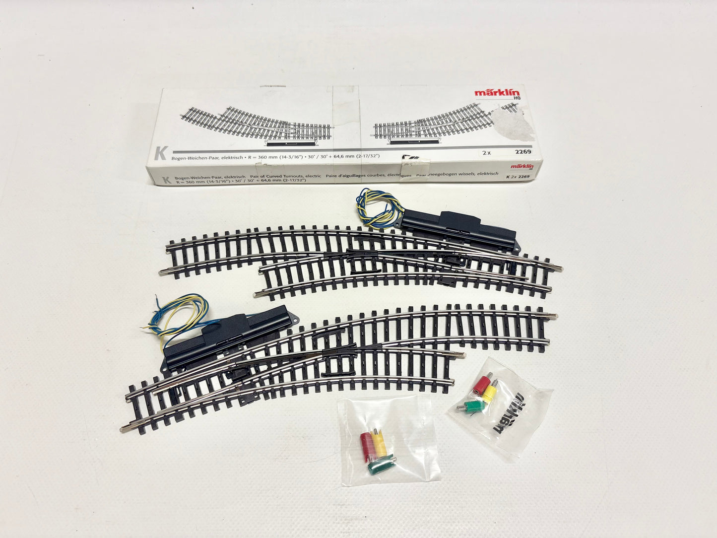 Märklin 2269 K-Gleise Bogenweichenpaar AC H0