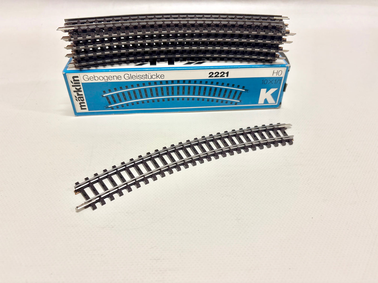 Märklin 2221 K-Gleise 10x gebogenes Gleisstück AC H0