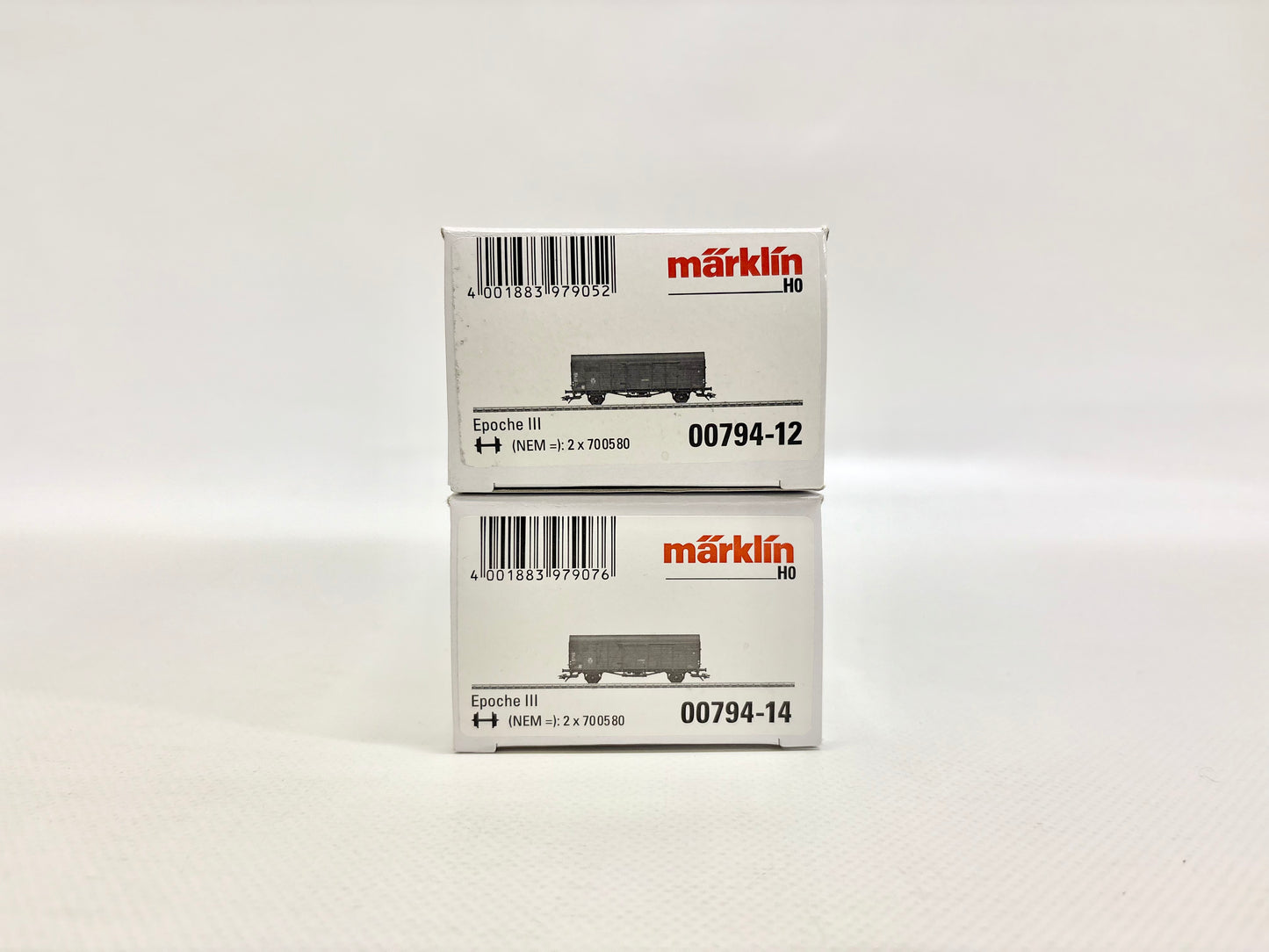 Märklin 00794 2x Gedeckte Güterwagen DB AC H0