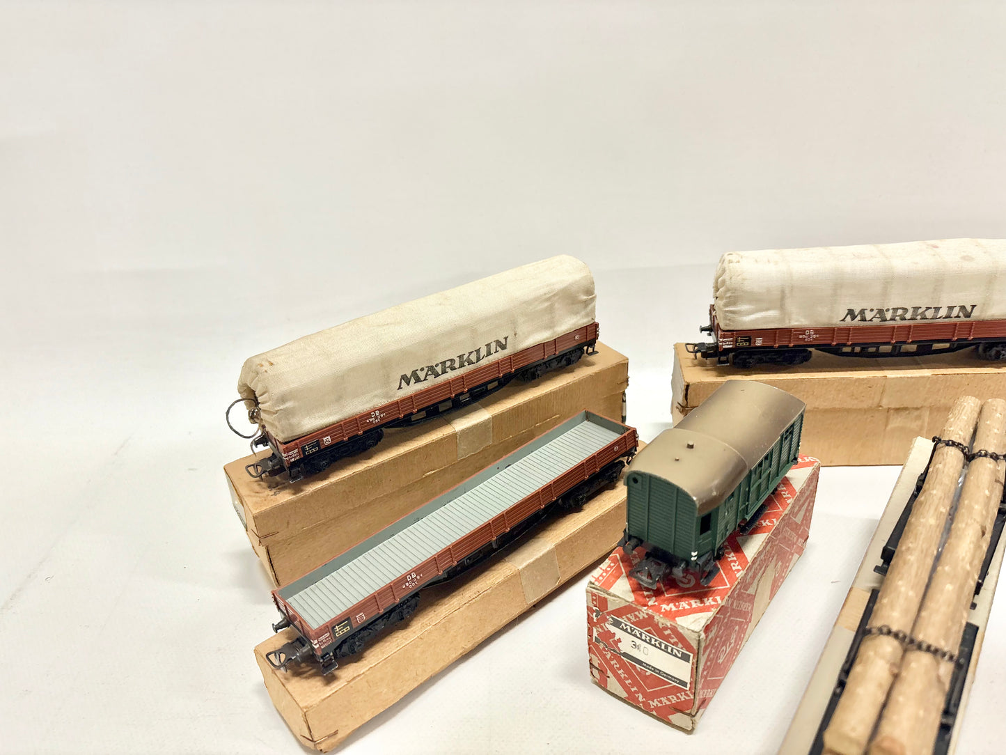 Märklin 6x Güterwagen 800 1950er Jahre DB AC H0