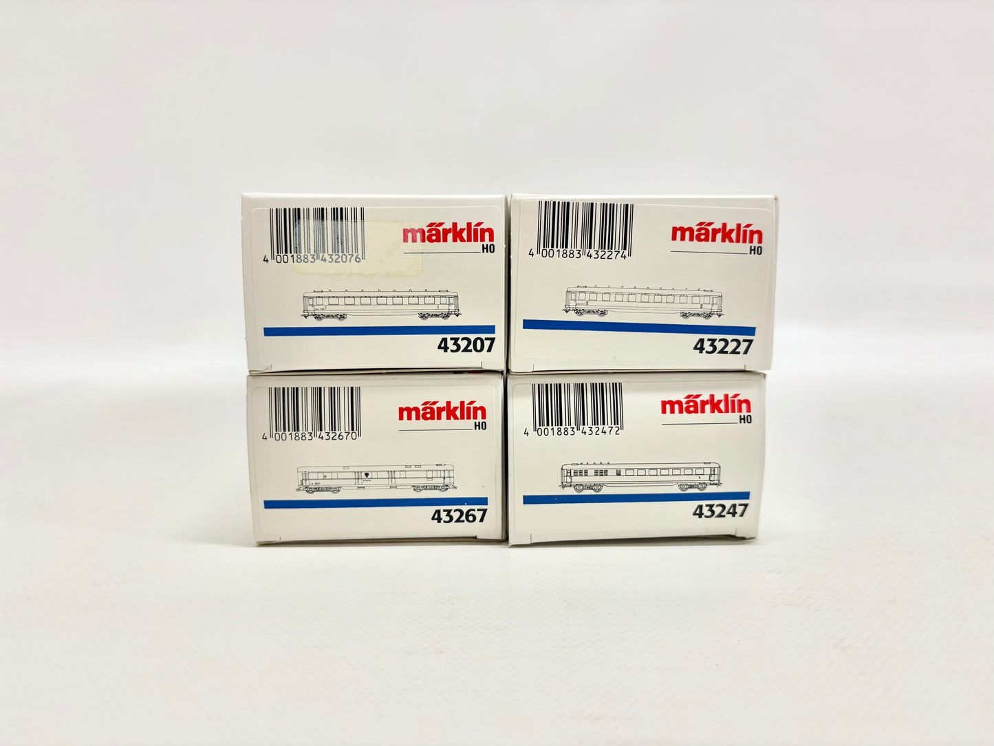 Märklin 43207 43267 43227 43247 Wagen-Set Österreichische Schürzenwagen ÖBB AC H0