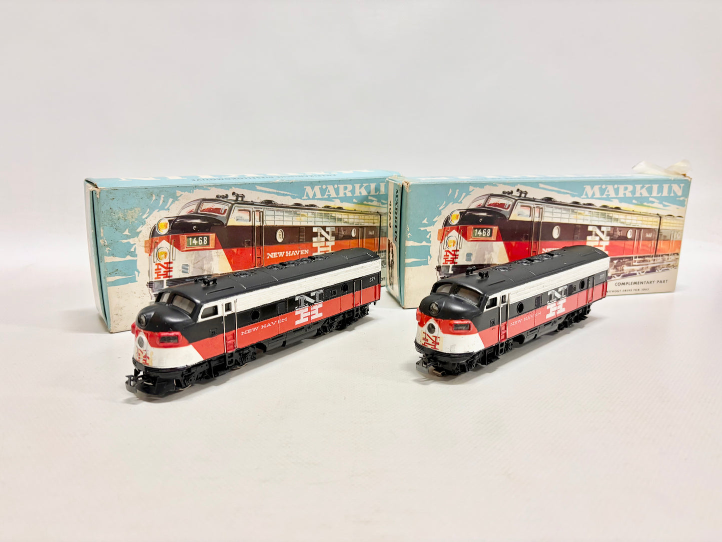 Märklin 3062 + 4062 Diesellok F7 New Heaven a+B-Unit USA AC H0