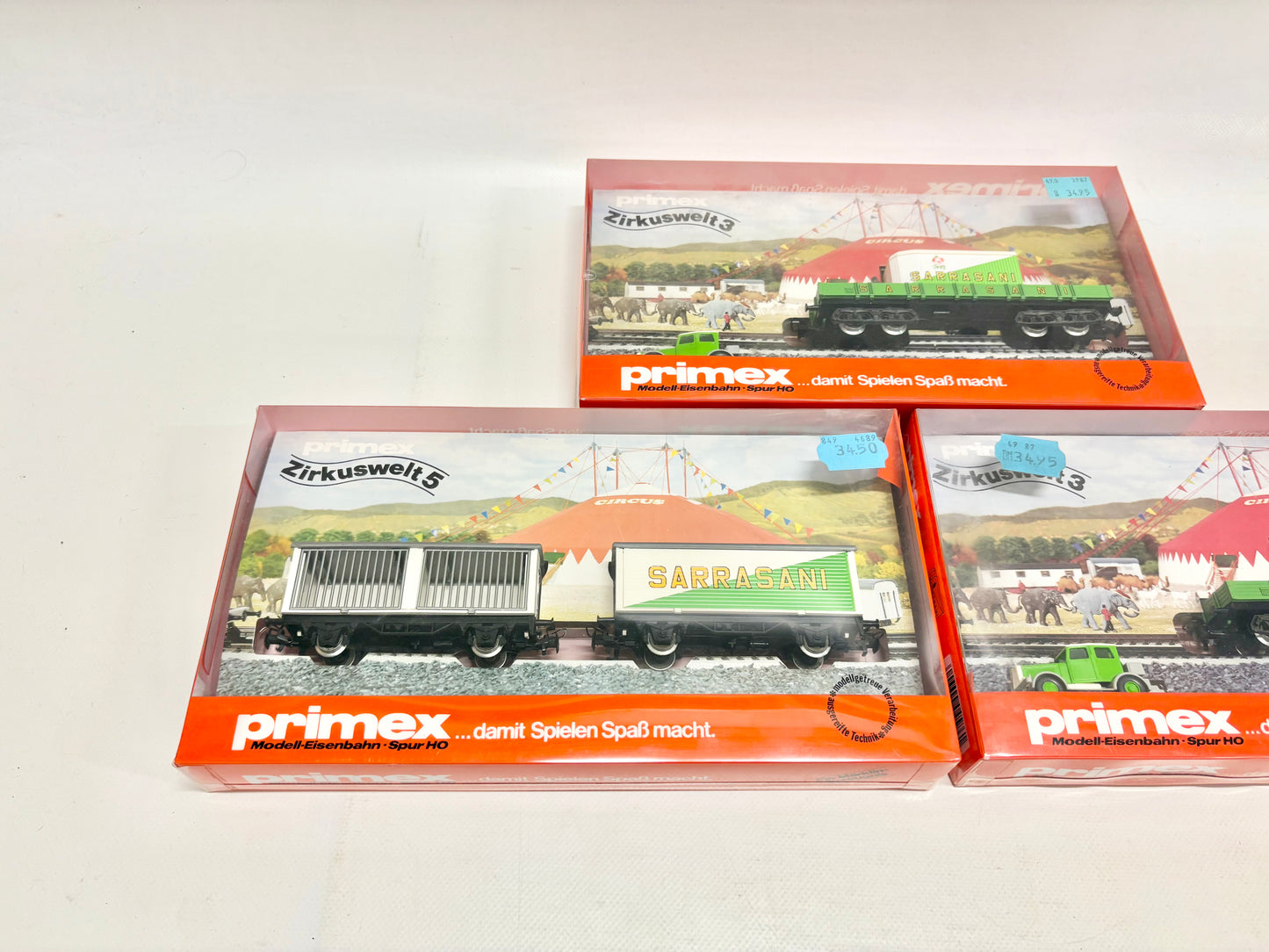 Primex 4590 4586 Wagen-Sets Zirkus Sarrasani DB AC H0