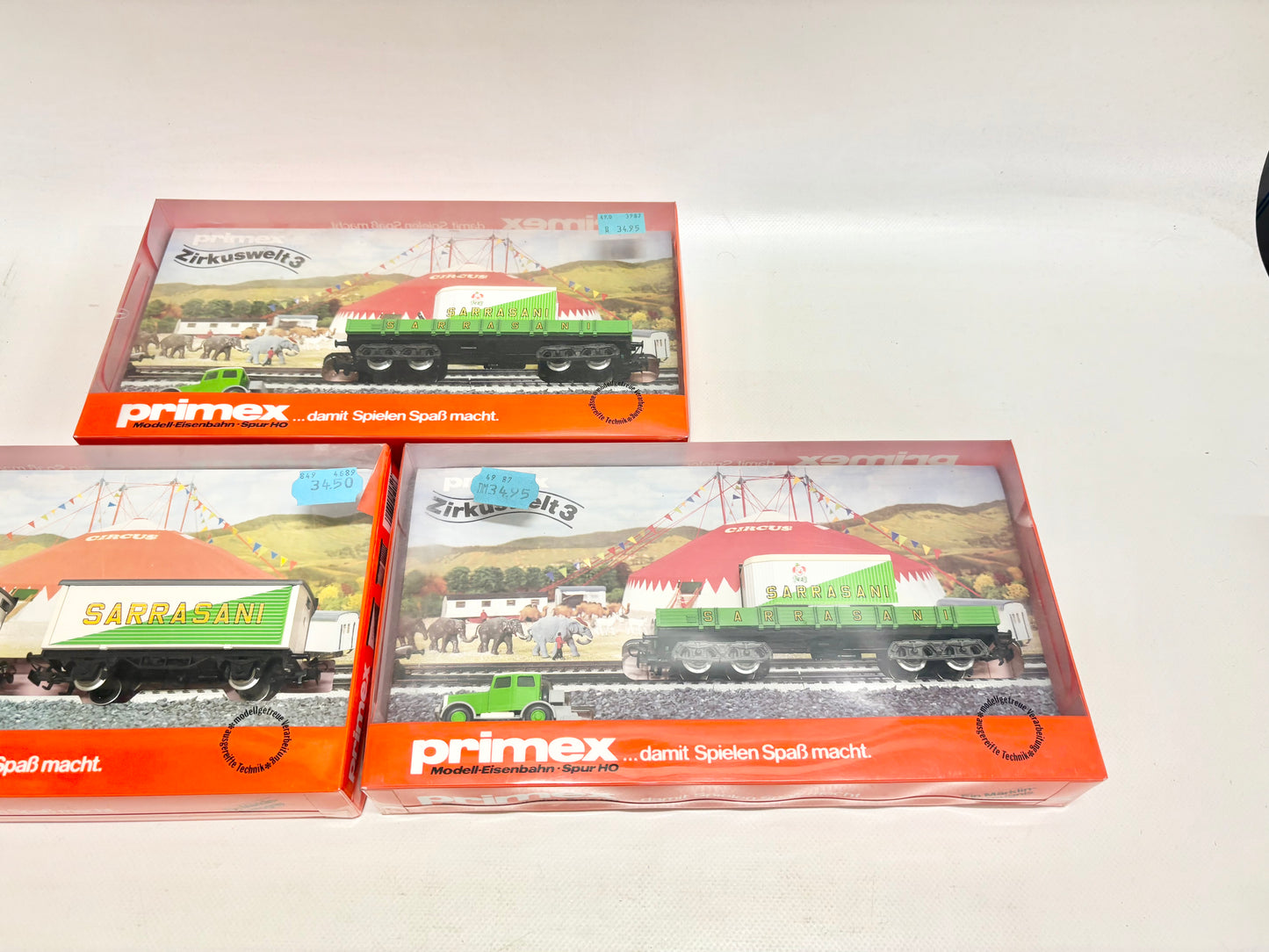 Primex 4590 4586 Wagen-Sets Zirkus Sarrasani DB AC H0
