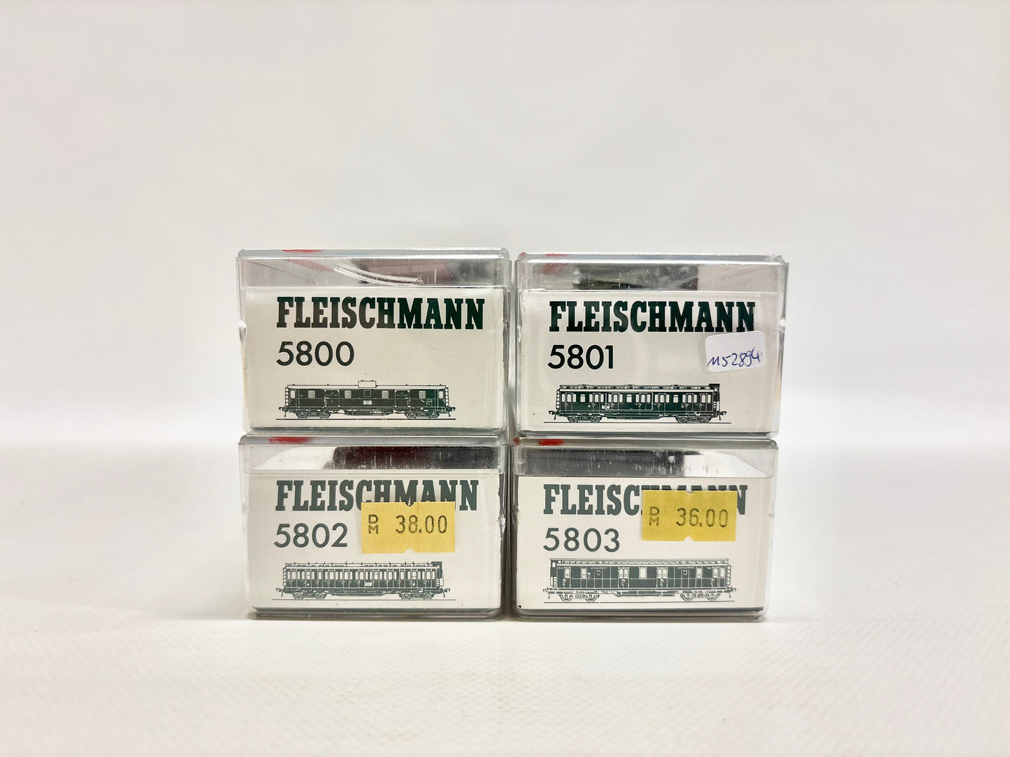 Fleischmann 5800 5801 5802 5903 4x Personenwagen Abeitlwagen K.P.E.V. H0