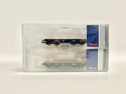 Roco 76080 Güterwagen-Set 2xRlmmp Schwerlastwagen DC H0
