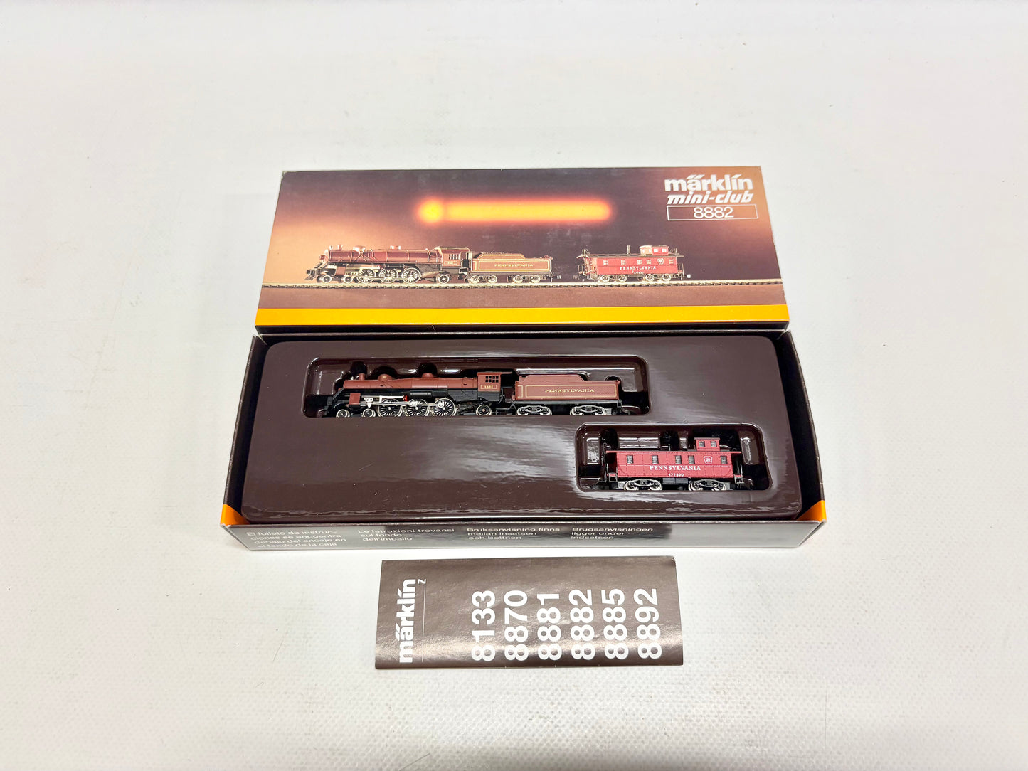 Märklin 8882 Zugpackung US-Dampflok mit Caboose Pennsylvania Z