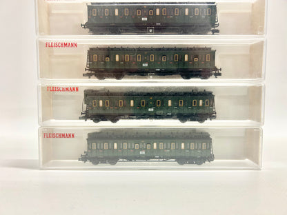 Fleischmann 8087K 8089K 8090K 4x Abteilwagen Personenwagen Spur N