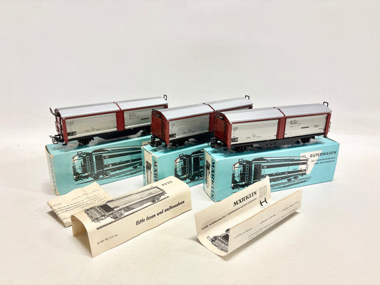 Märklin 4633 3x Schiebewandwagen Güterwagen DB AC H0