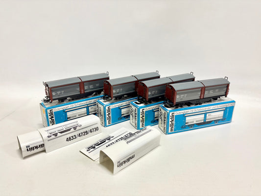Märklin 4370 4x Schiebewandwagen Güterwagen DB AC H0