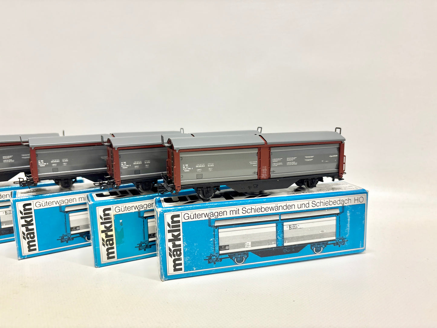 Märklin 4370 4x Schiebewandwagen Güterwagen DB AC H0