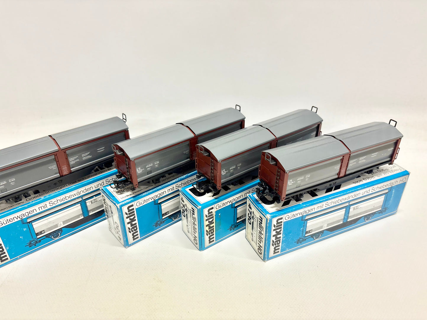 Märklin 4370 4x Schiebewandwagen Güterwagen DB AC H0
