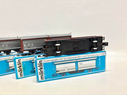 Märklin 4370 4x Schiebewandwagen Güterwagen DB AC H0