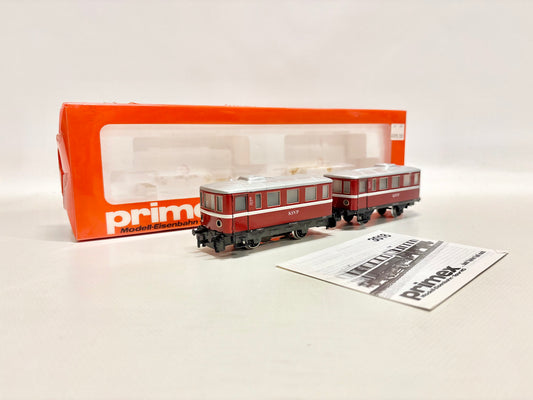 Primex 3018 Dieseltriebwagen Schienenbus KSVP mit Beiwagen AC H0